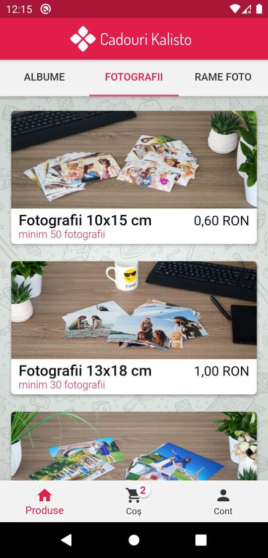 Foto aplicatie Cadouri Kalisto